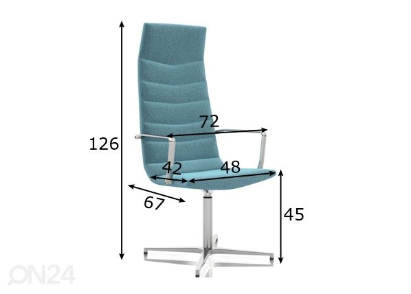 Офисный стул / рабочий стул Shiny Basic размеры