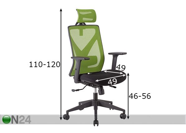 Офисный стул Mike размеры