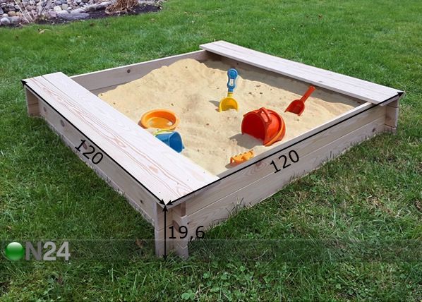 Песочница / ящик для растений 120x120 cm размеры