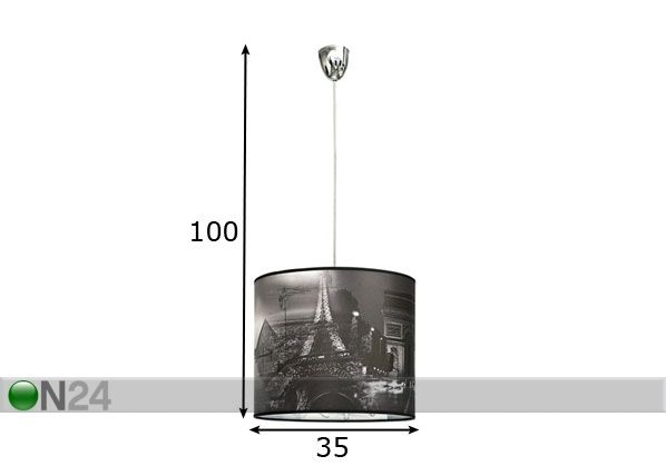 Подвесной светильник Париж размеры