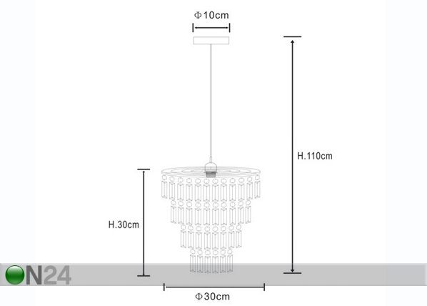Подвесной светильник Chavez Ø 30 см размеры