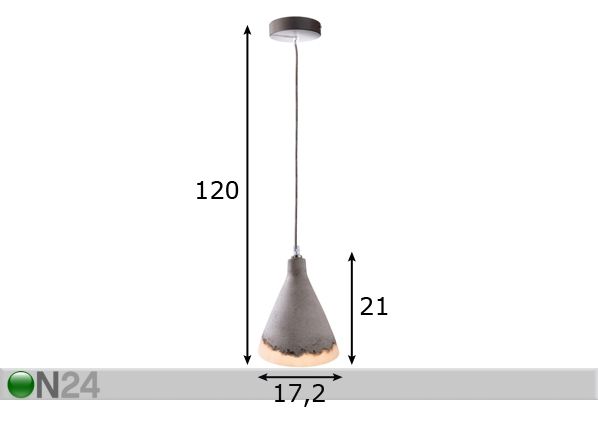 Подвесной светильник Concreto размеры