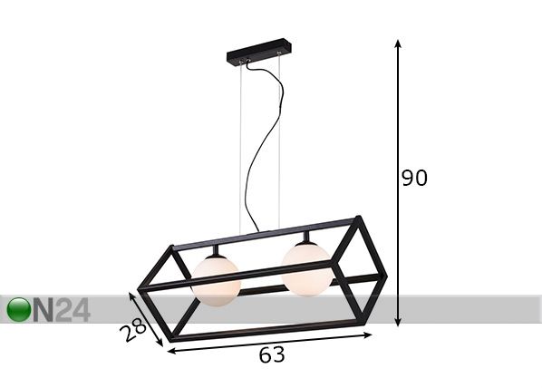 Подвесной светильник Cube размеры