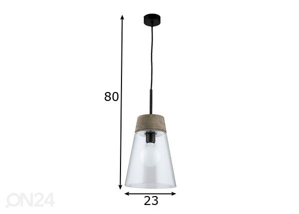 Подвесной светильник Domino-2 TR Ø 23 см размеры