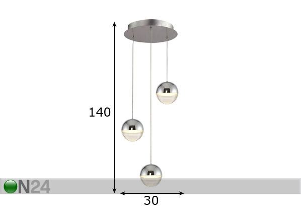 Подвесной светильник Doris-3 LED размеры