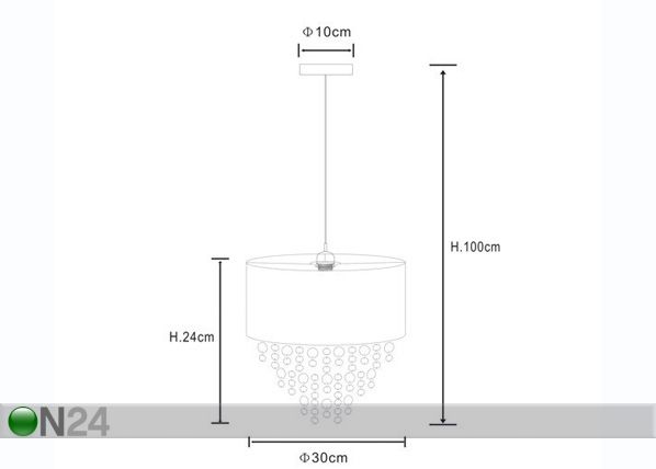 Подвесной светильник Evora Ø 30 см размеры