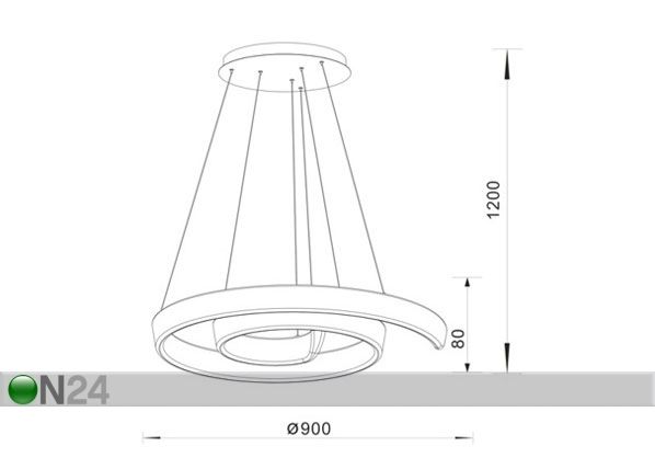 Подвесной светильник Falcon LED Ø 90 см размеры