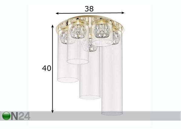 Подвесной светильник Gem Gold 5 LED размеры