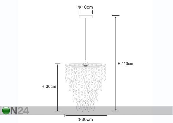 Подвесной светильник Mada Ø 30 см размеры