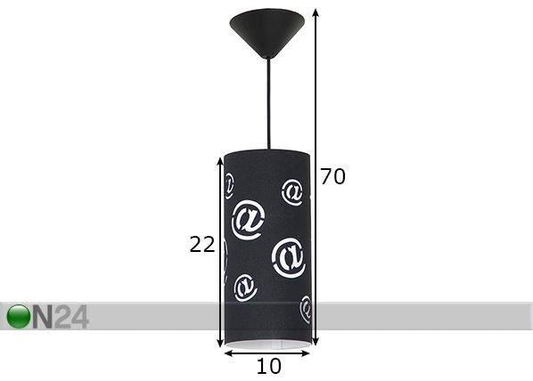 Подвесной светильник Mail размеры