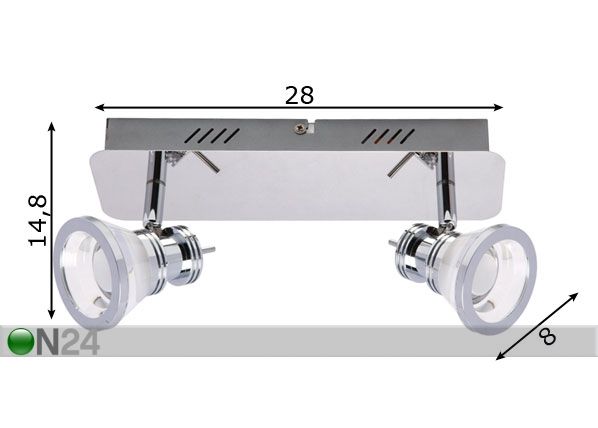 Подвесной светильник Moli-2 LED размеры