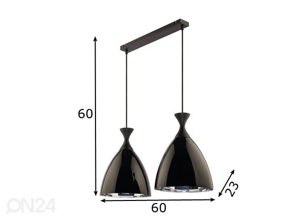 Подвесной светильник Nero Black-2 размеры