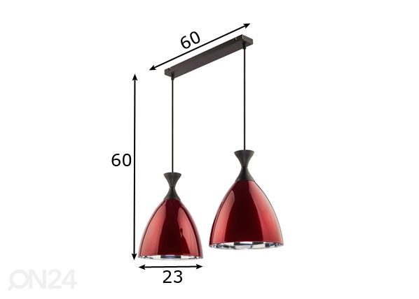 Подвесной светильник Nero Red-2 размеры