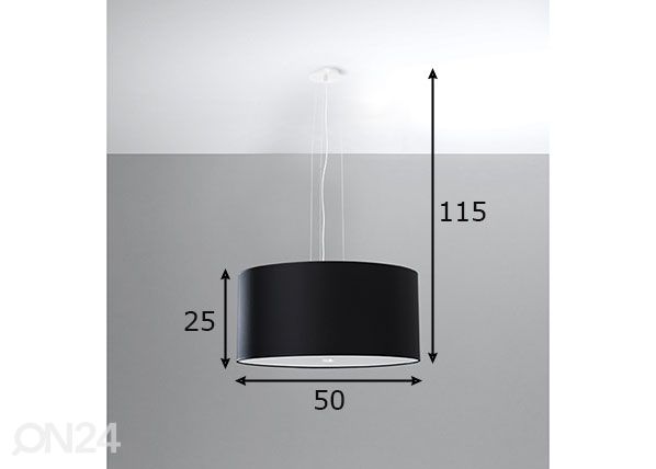 Подвесной светильник Otto 50 cm, черный размеры