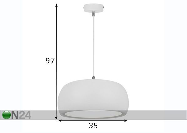 Подвесной светильник Oval LED Ø35 см размеры