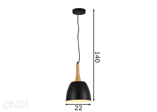 Подвесной светильник Prato Ø22 cm размеры