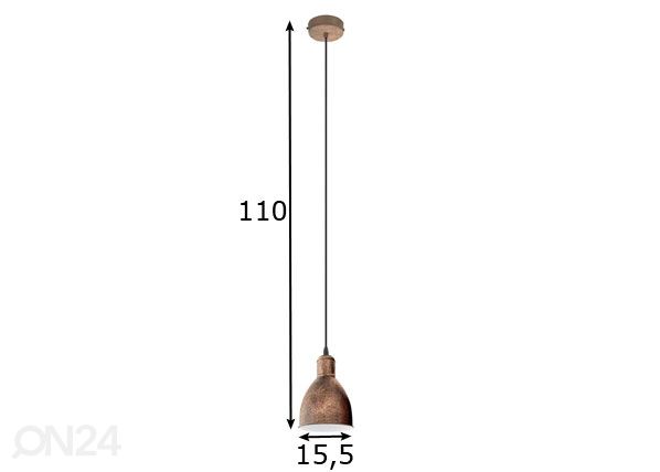 Подвесной светильник Priddy 1 размеры