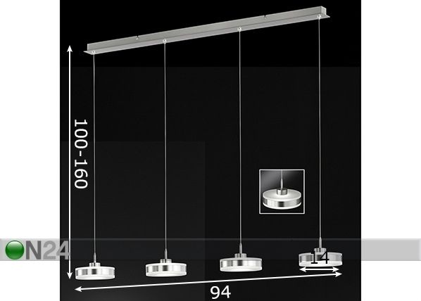 Подвесной светильник Puk LED размеры