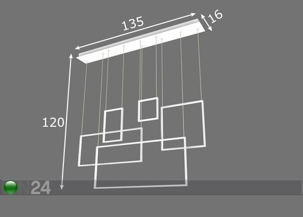 Подвесной светильник Rectan LED размеры