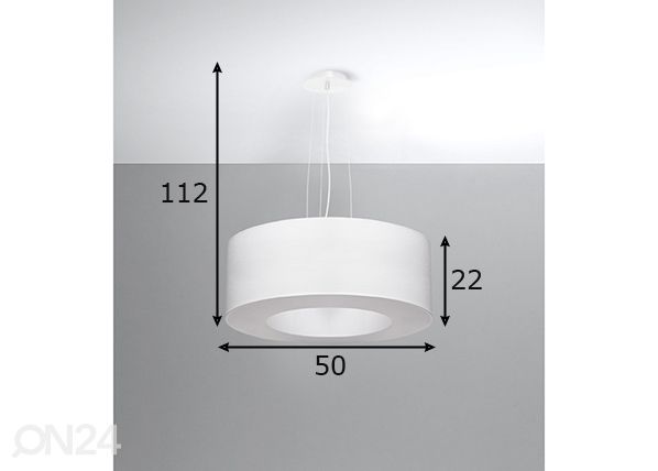 Подвесной светильник Saturno 50 cm, белый размеры
