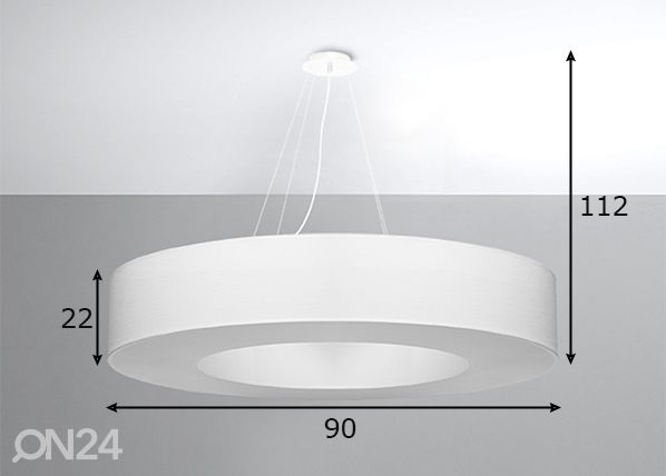 Подвесной светильник Saturno 90 cm, белый размеры