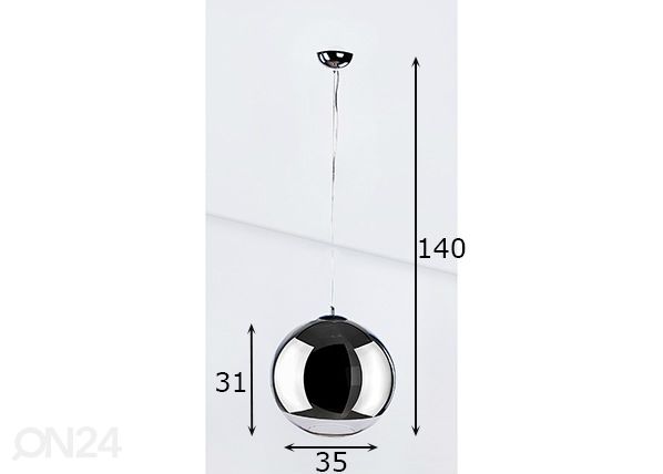 Подвесной светильник Silver ball Ø35 cm размеры