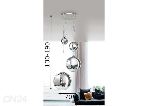 Подвесной светильник Silver ball размеры
