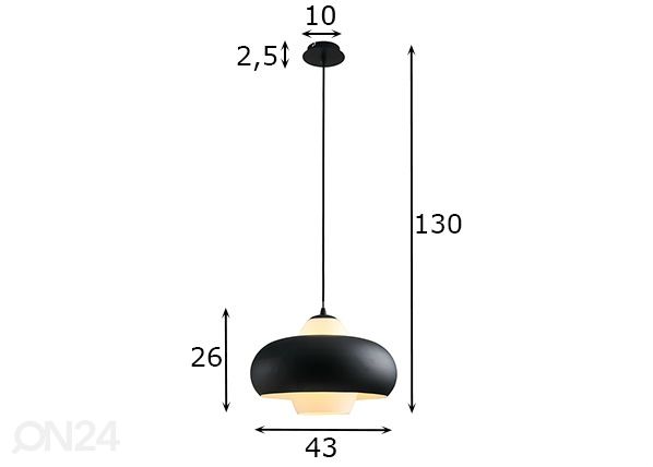 Подвесной светильник Valten Ø43 размеры