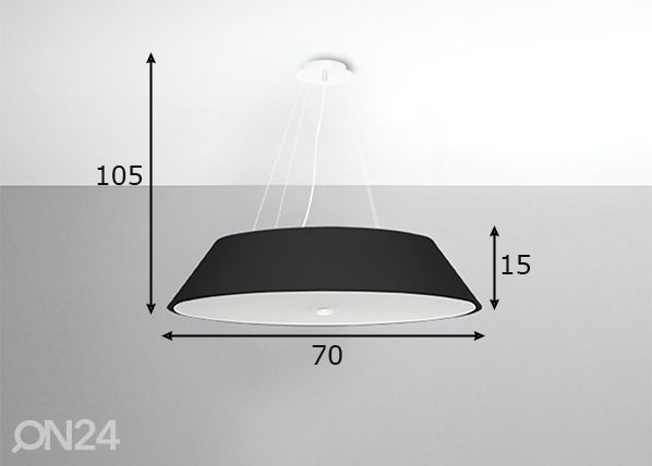 Подвесной светильник Vega 70 cm, черный размеры