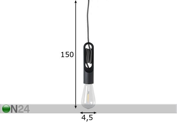 Подвесной светильник Wickle BK размеры
