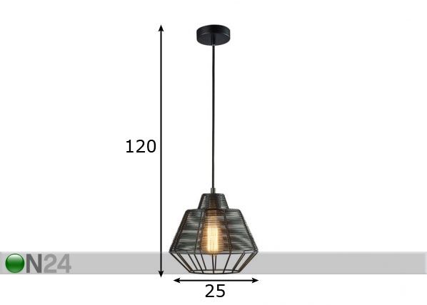 Подвесной светильник Wire Black Ø25 cm размеры