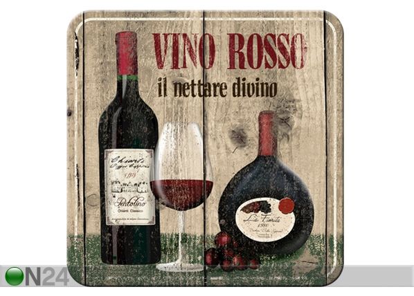 Подставка под стакан в ретро-стиле Vino Rosso 4 шт