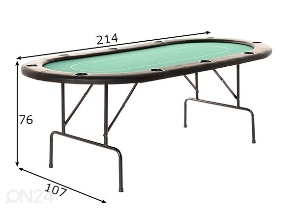 Покерный стол, зеленый размеры
