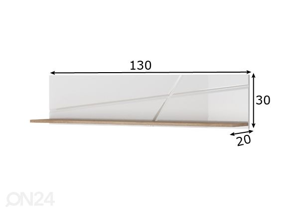 Полка настенная 130 cm размеры