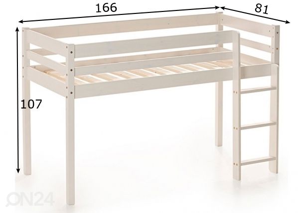 Полувысокая кровать 75x160 cm размеры