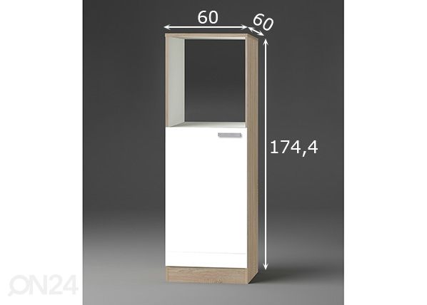 Полувысокий кухонный шкаф Zamora 60 cm размеры