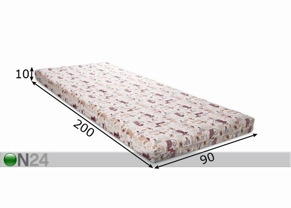 Поролоновый матрас Hopp 90x200x10 cm размеры