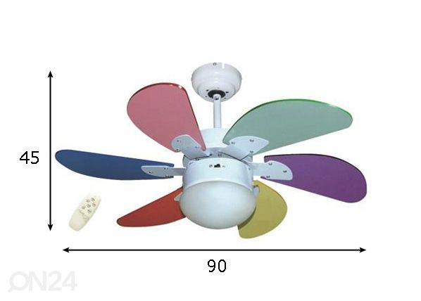 Потолочный вентилятор/светильник 70 Вт размеры