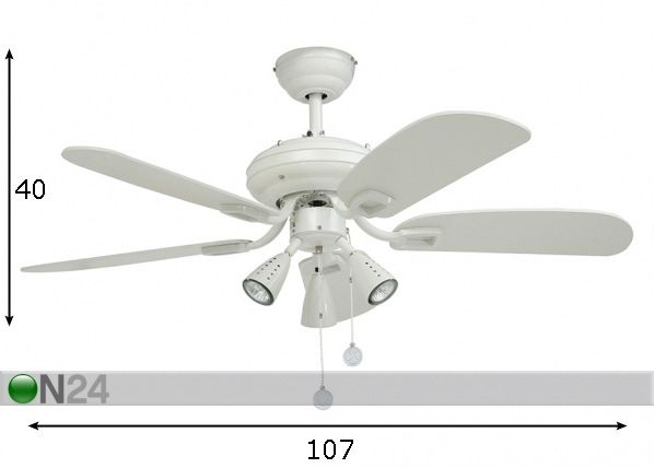 Потолочный вентилятор / светильник Aaron размеры
