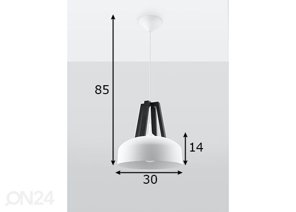 Потолочный светильник Casco, белый/ чeрный размеры