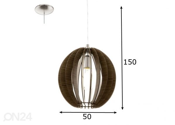 Потолочный светильник Cossano Ø50 см размеры