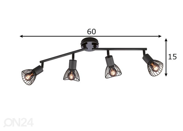 Потолочный светильник Jess 4 размеры