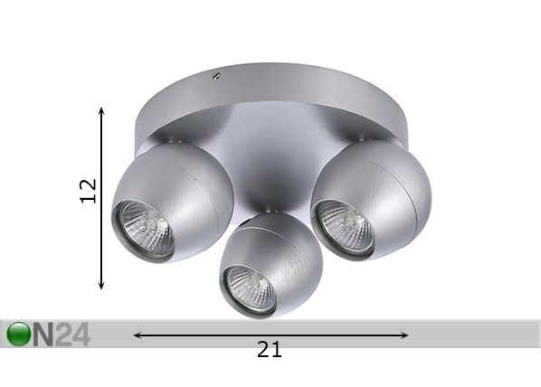 Потолочный светильник Pera 3 round размеры