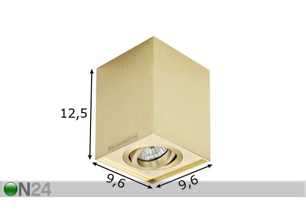 Потолочный светильник Quadro Gold размеры