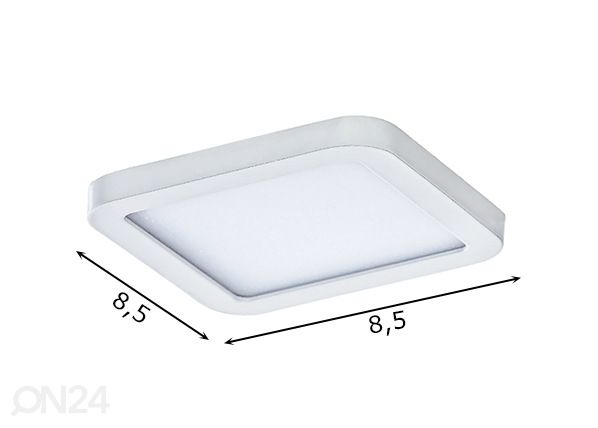 Потолочный светильник Slim square 9 (3000K) размеры