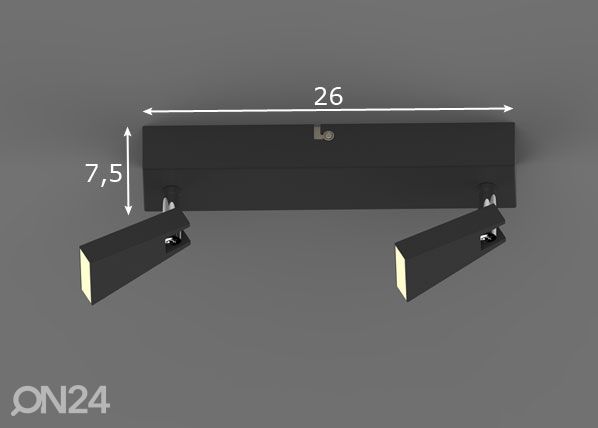 Потолочный светильник Spazio Black-2 LED размеры
