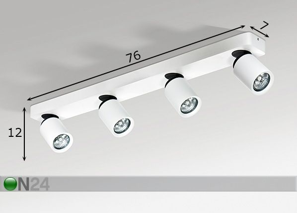 Потолочный светильник Tomi 4 PR размеры