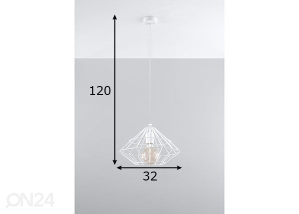 Потолочный светильник Umberto, белый размеры