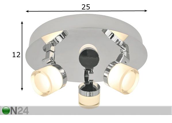 Потолочный LED светильник Aqua 3 размеры
