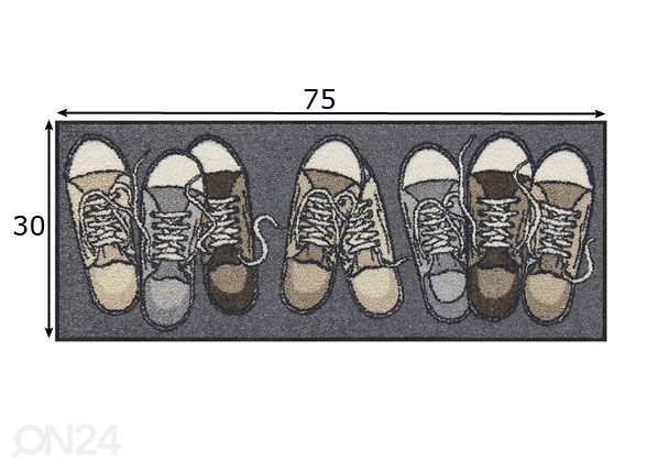 Придверный коврик Sneaker 30x75 см размеры